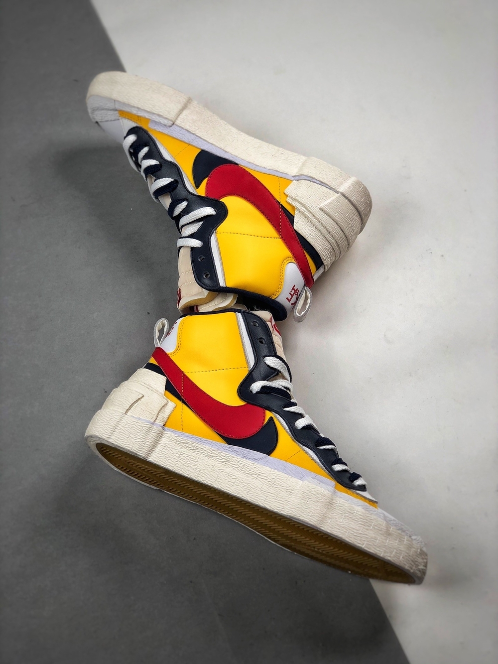 Nike Yellow Red Black High-Top Sneakers